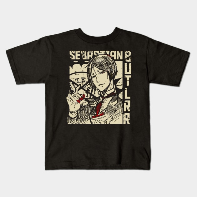 sebastian michaelis Kids T-Shirt by hackneydagger